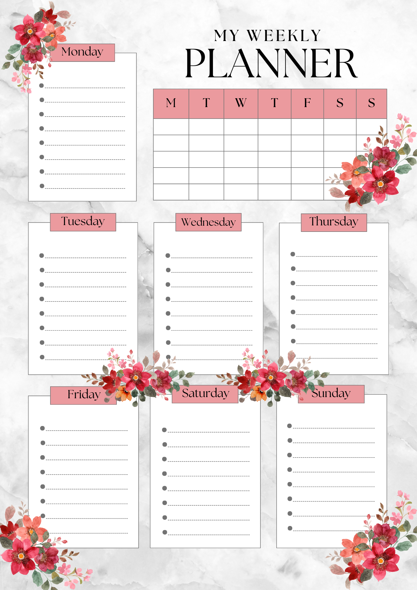 My Weekly Planner