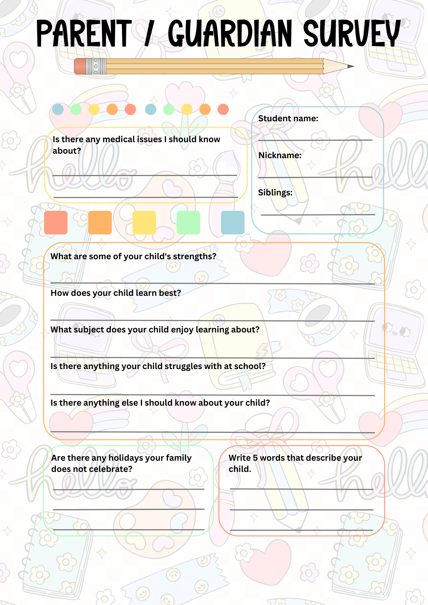 Parent/ Guardian Survey Digital