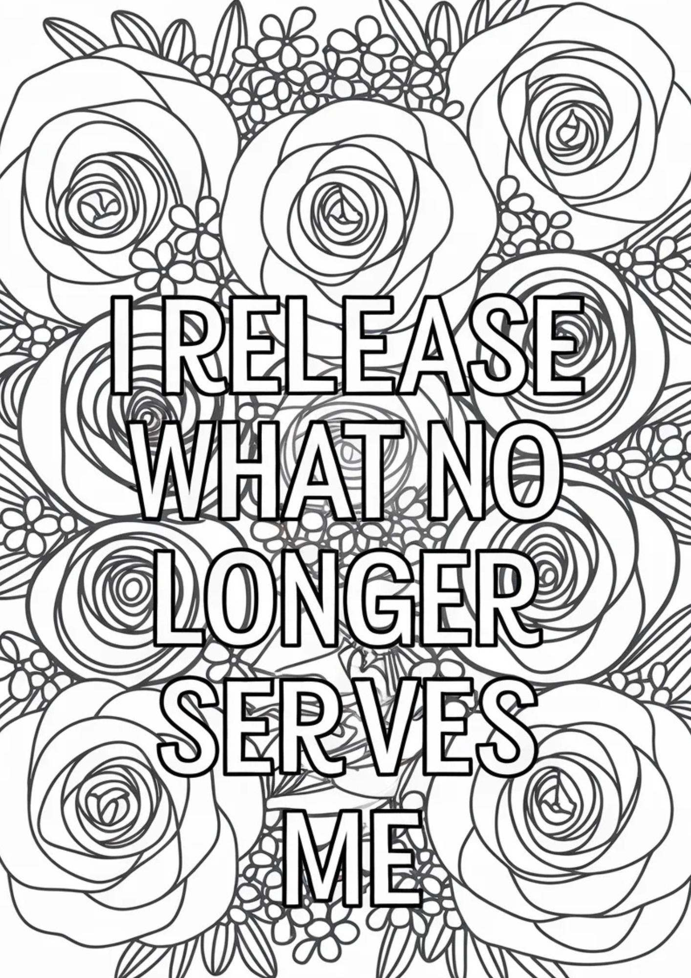 I release coloring page digital