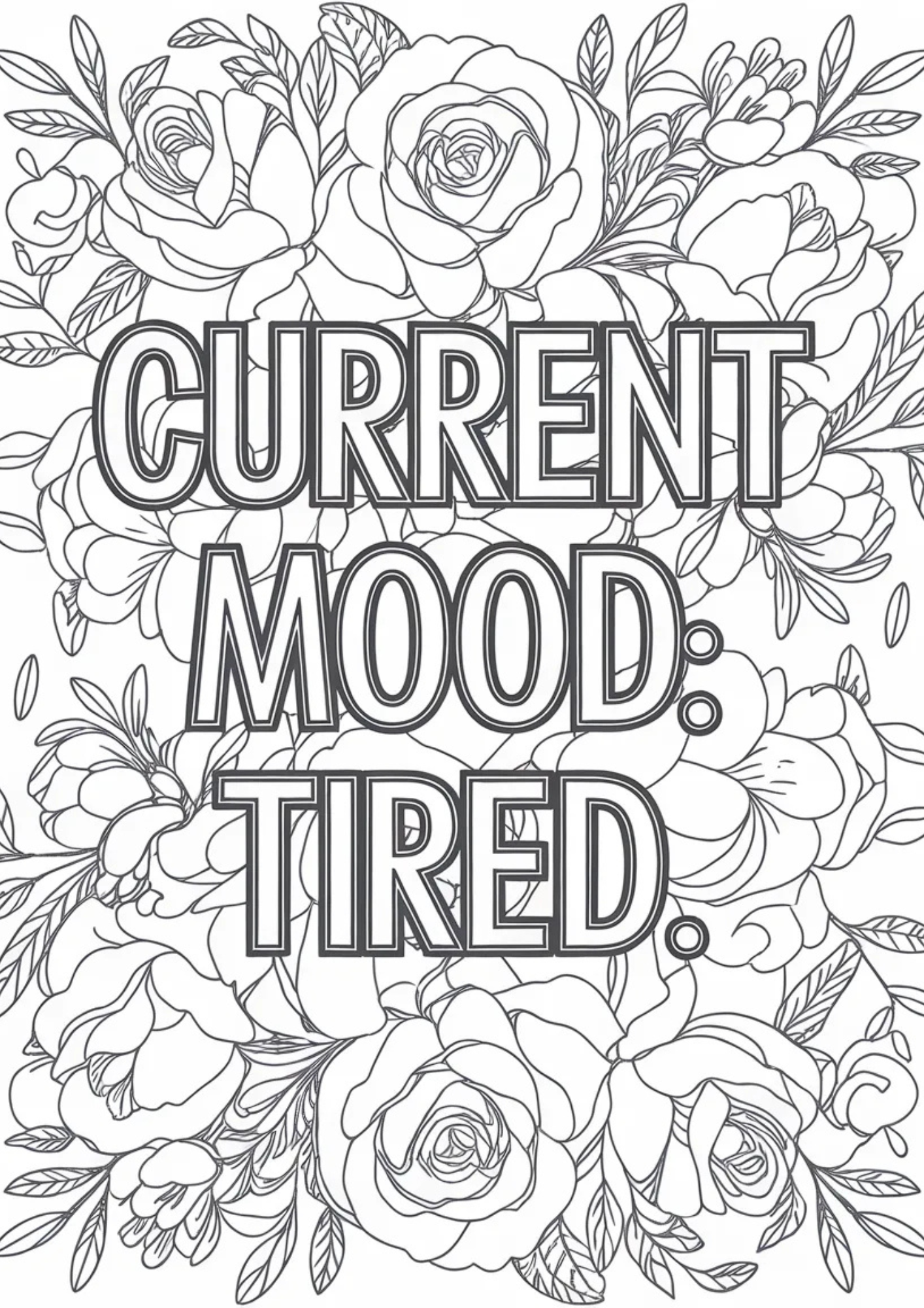 Current Mood Tired Color Digital