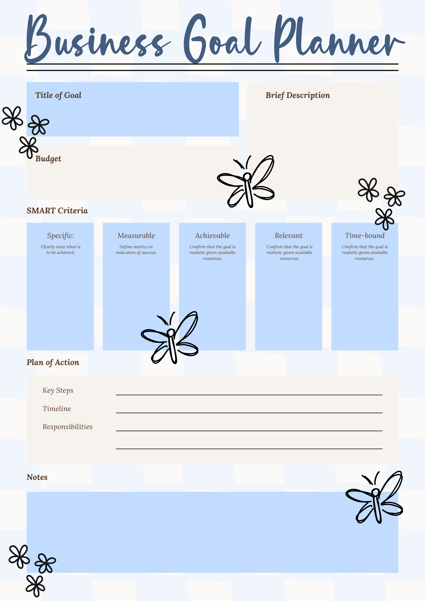 Business Goal Planner Digital