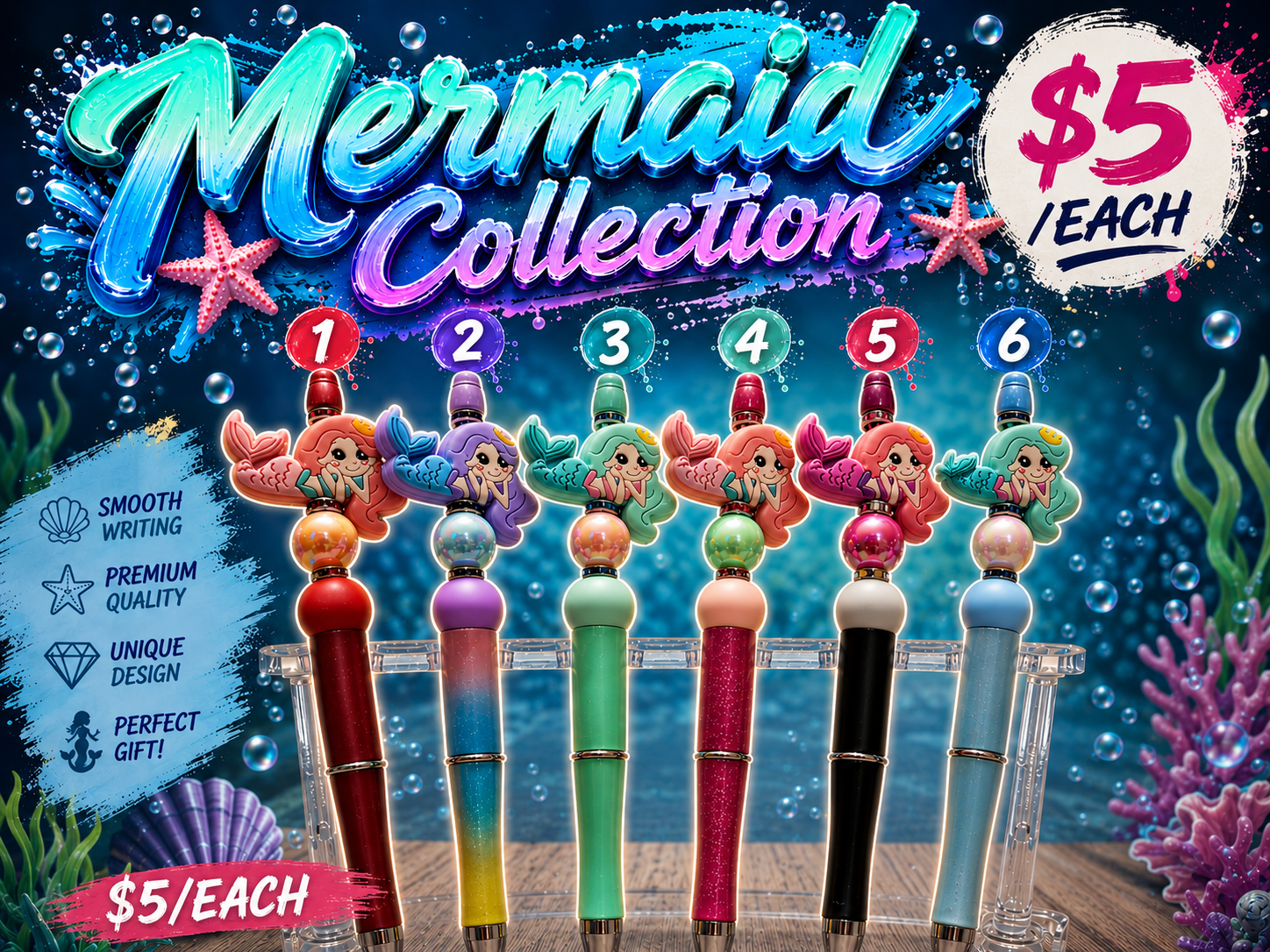 Aqua Fantasy Beadable Pens