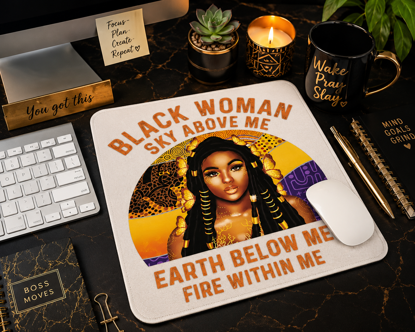 Melanin Magic Office Mousepad (RTS) ✨🖤