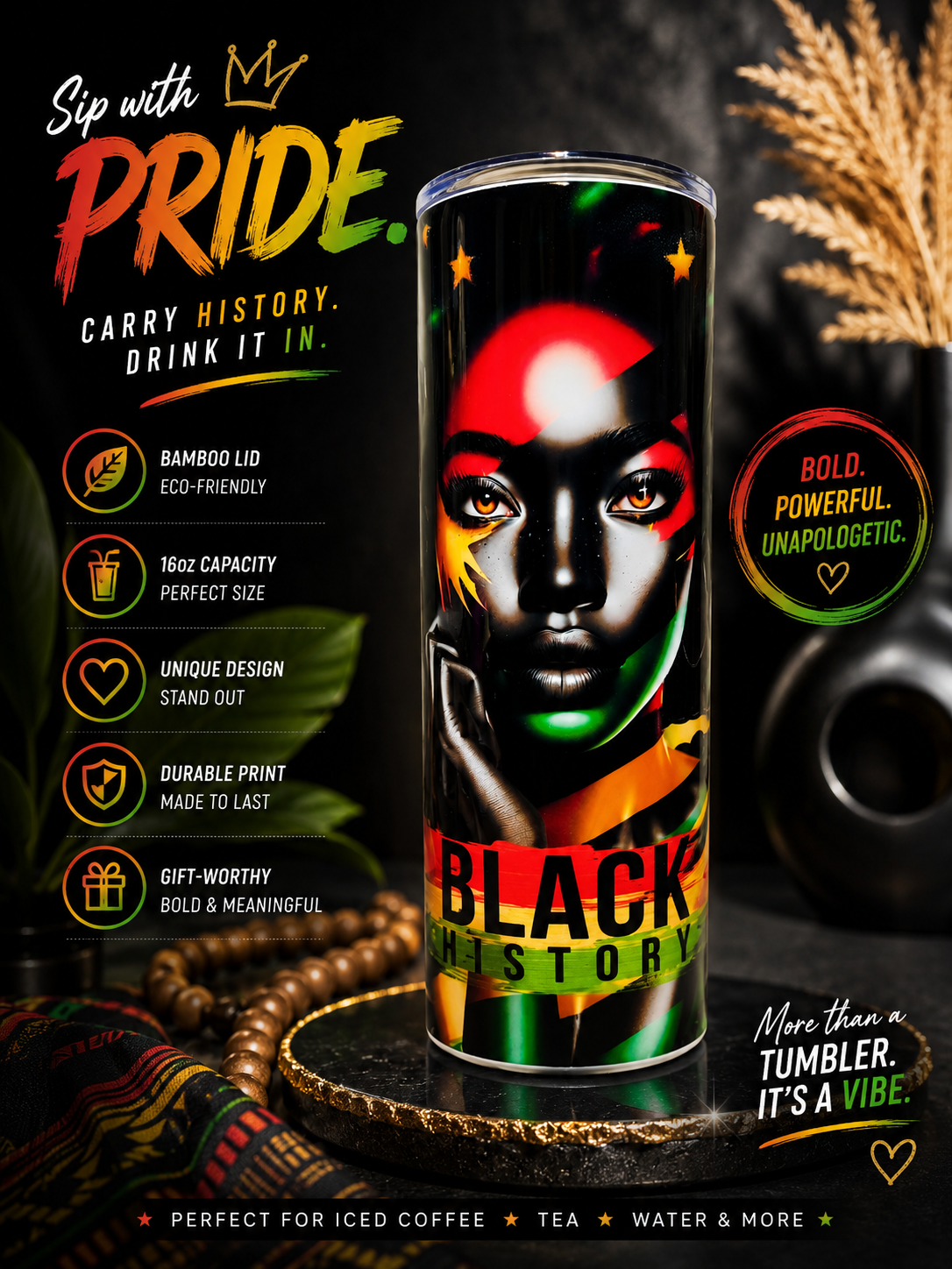 Black History Legacy 20oz Tumbler (RTS) ✊🏾✨