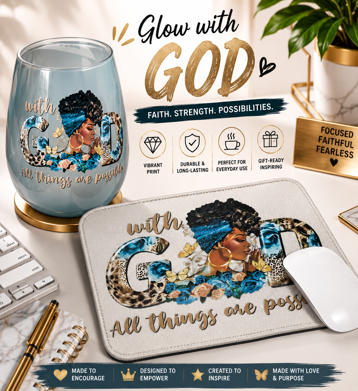 Glow With GOD Desk Collection Set (RTS) ✨💙