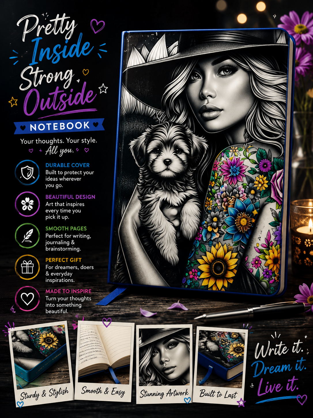 Pretty Inside Strong Outside Notebook (RTS)