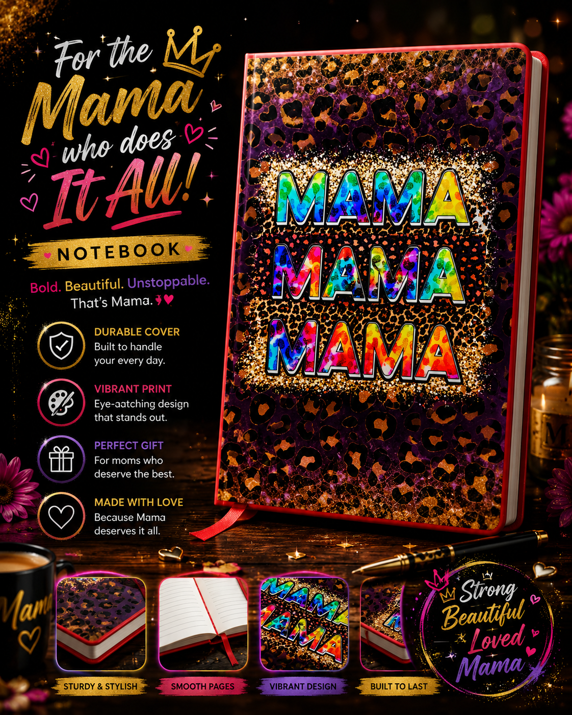 Mama Does It All Journal – Bold, Beautiful and Unstoppable (RTS)