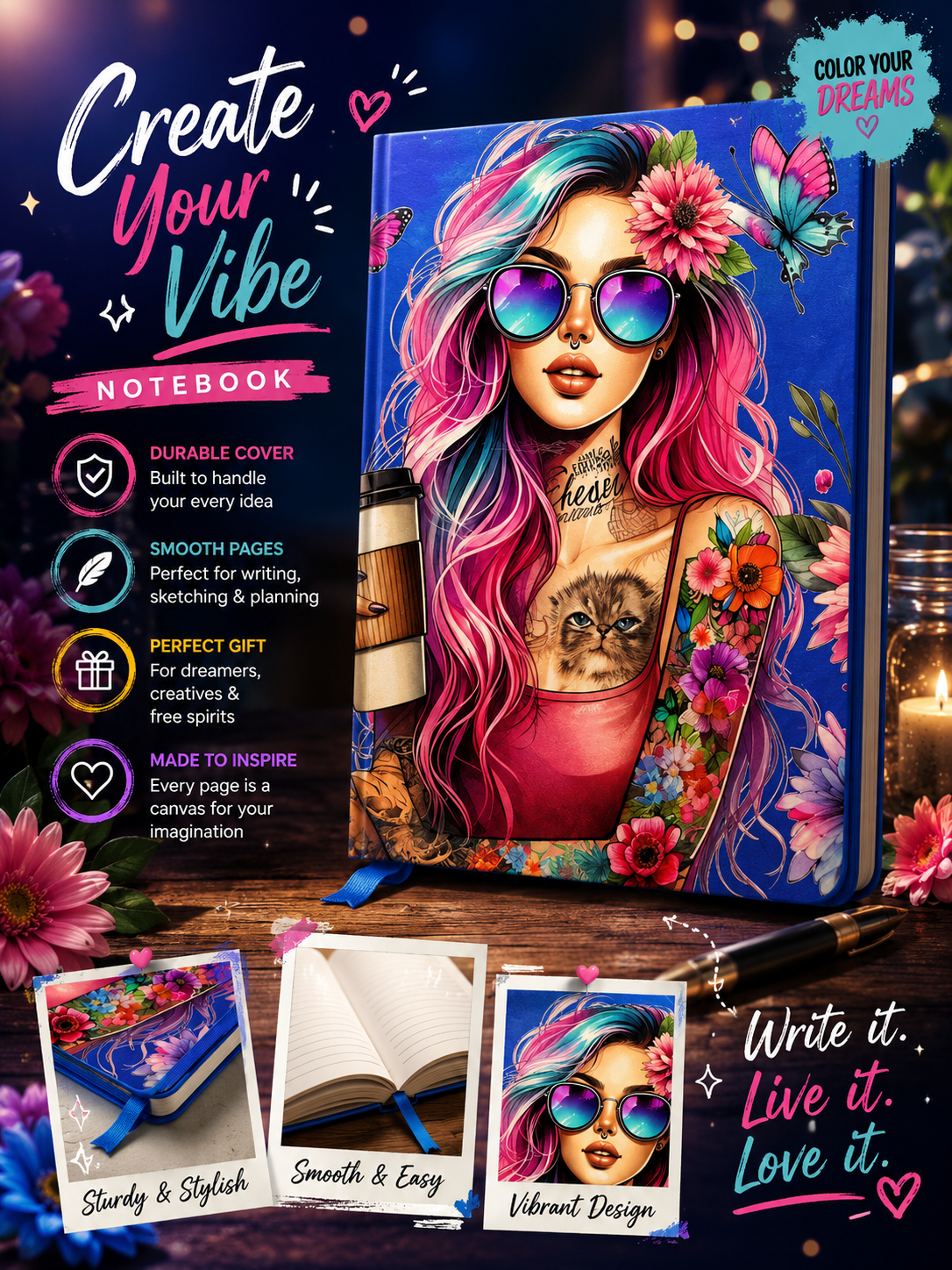Bold Vibes & Bright Dreams Journal (RTS)