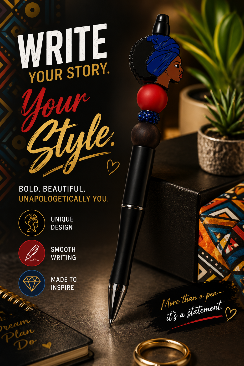 Cultural Glam Writing Pen (RTS)