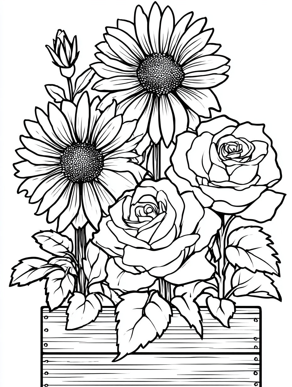 10 Printable Floral & Nature Coloring Sheets Bundle