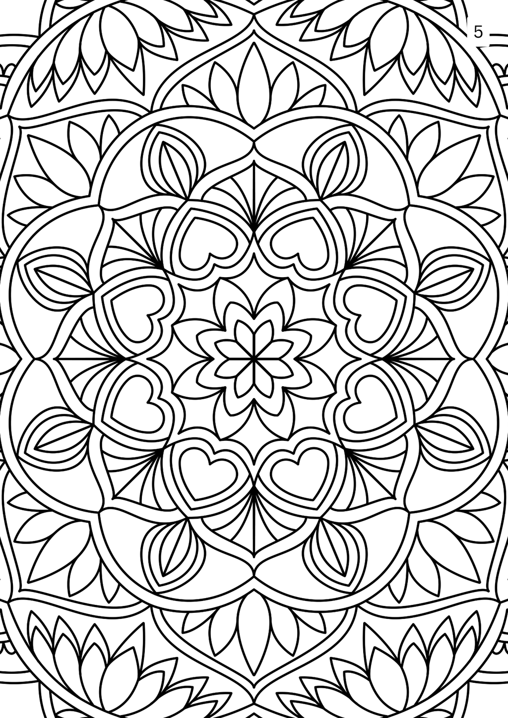 10 Printable Floral & Nature Coloring Sheets Bundle