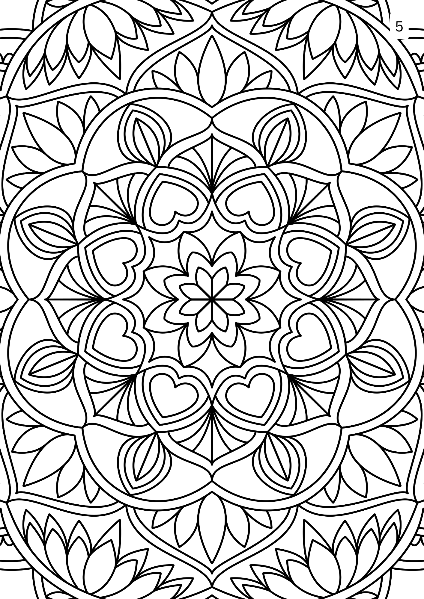 10 Printable Floral & Nature Coloring Sheets Bundle