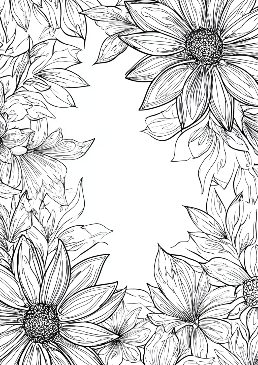 10 Printable Floral & Nature Coloring Sheets Bundle