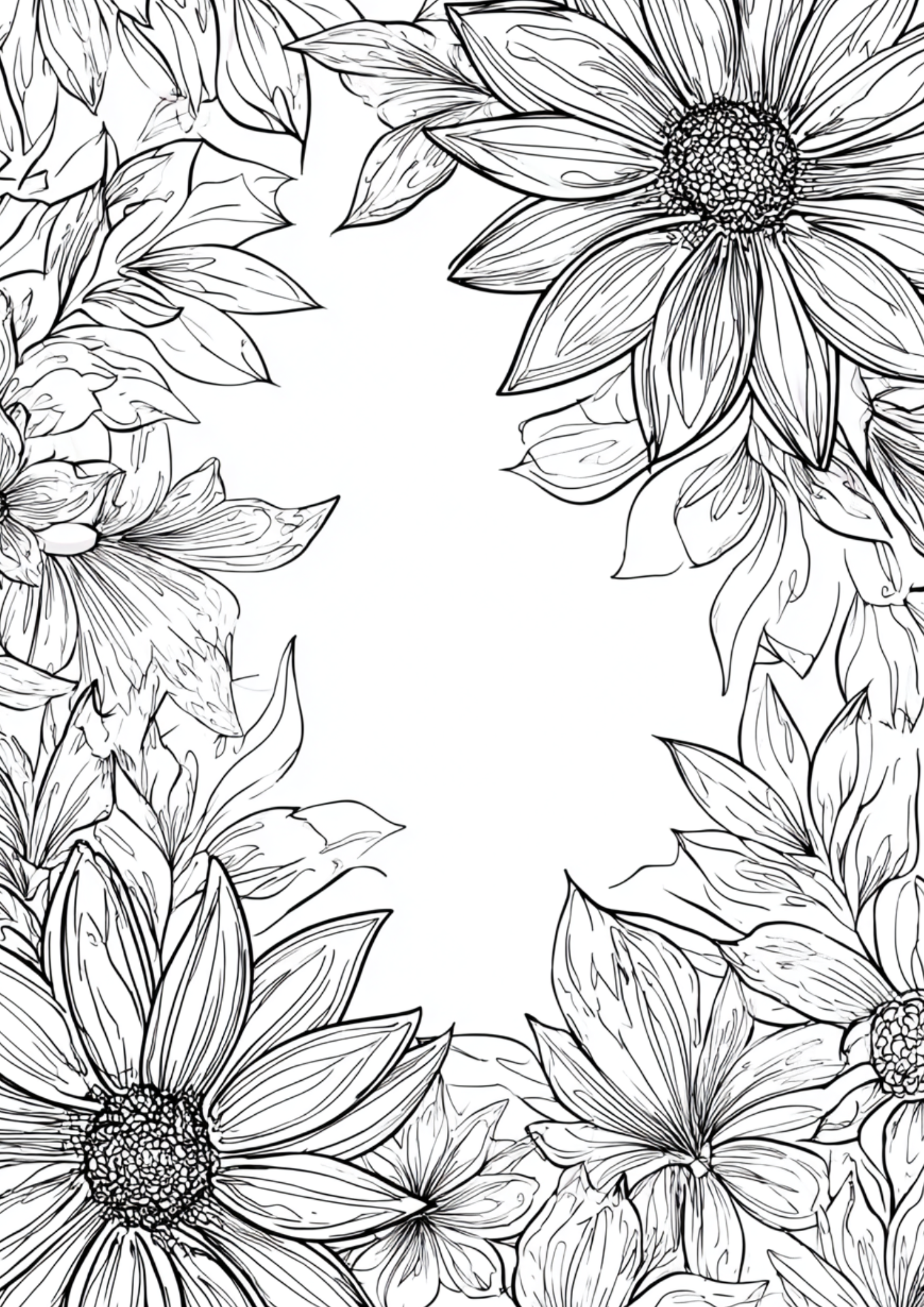 10 Printable Floral & Nature Coloring Sheets Bundle