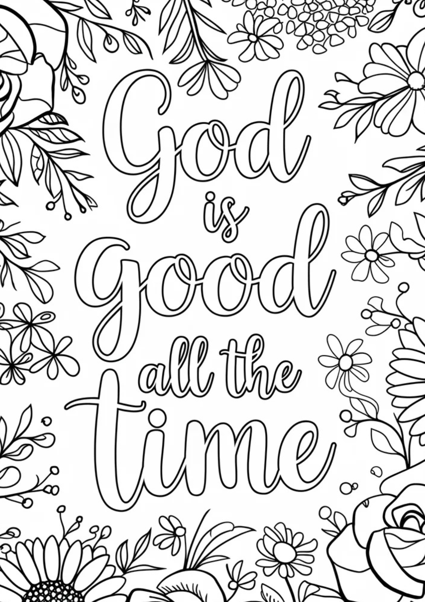 Self-Care & Floral Affirmations Coloring Pack (6 Printable Pages)