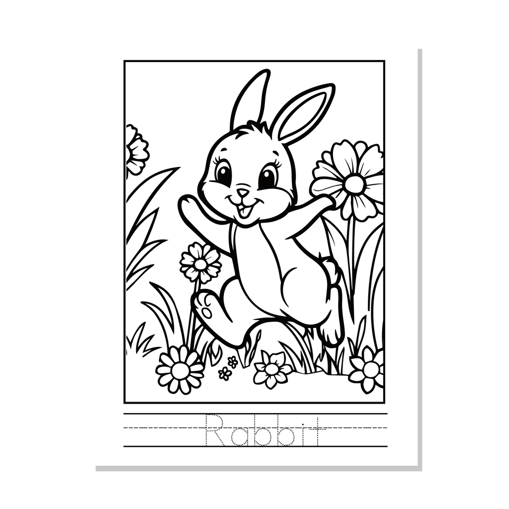 Farm Animals Coloring Booklet – Color and Trace for Kids